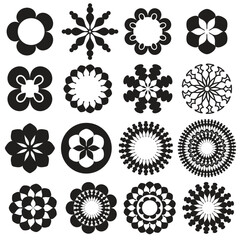 A collection of flower icons