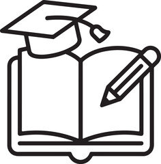 3d metal graduation cap icon and diploma with a vector illustration of a book as a steel business concept symbol design