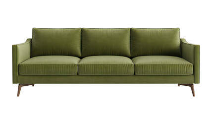 Green velvet sofa