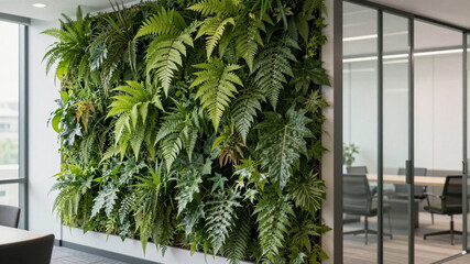 Vertical Garden In Modern Office