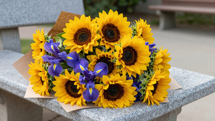 Graduation Bouquet Of Sunflowers
