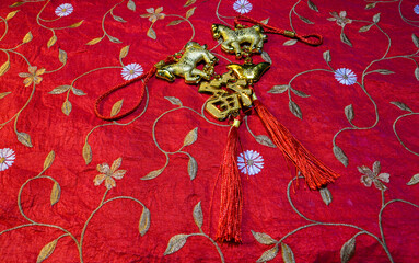 Chineses new  year  celebrations  year  of the  horses  waving  cat 