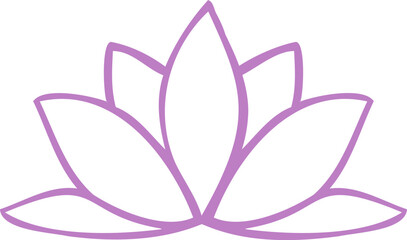 Hand Drawn Abstract Lotus Flower. Hand Drawn Yoga, Meditation and Wellness  Doodles Series