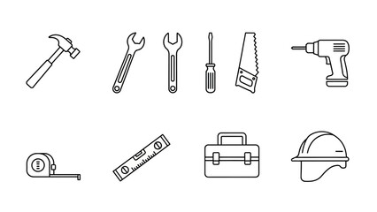 Fototapeta premium Collection of Various Hand Tools and Equipment.