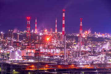 岡山県　倉敷市　水島工場夜景