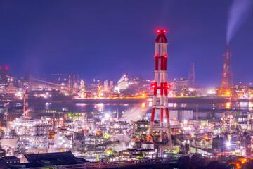 岡山県　倉敷市　水島工場夜景