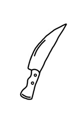 Obraz premium knife on a white background