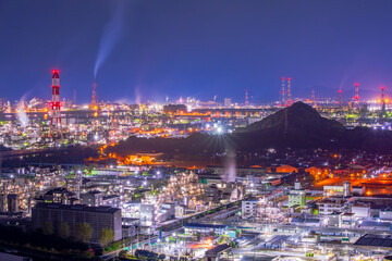 岡山県　倉敷市　水島工場夜景