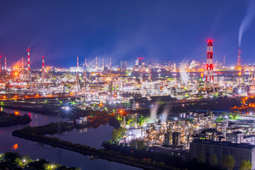 岡山県　倉敷市　水島工場夜景