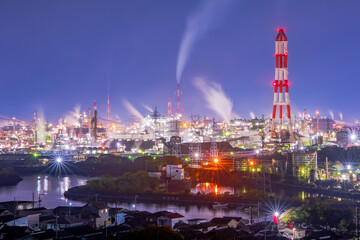 岡山県　倉敷市　水島工場夜景