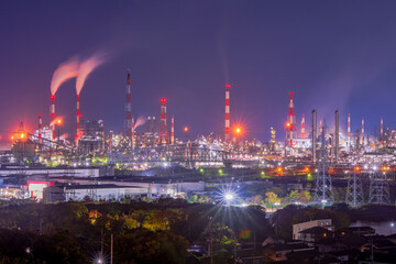 岡山県　倉敷市　水島工場夜景