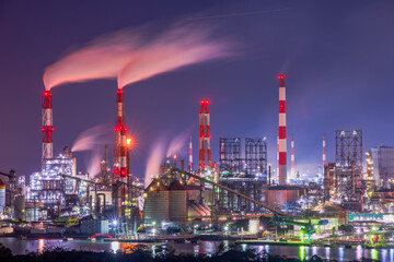 岡山県　倉敷市　水島工場夜景