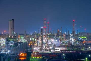 岡山県　倉敷市　水島工場夜景