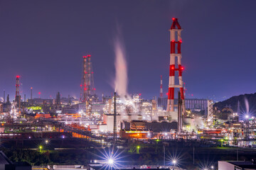 岡山県　倉敷市　水島工場夜景