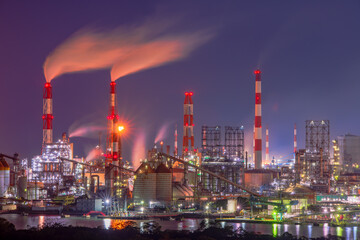 岡山県　倉敷市　水島工場夜景