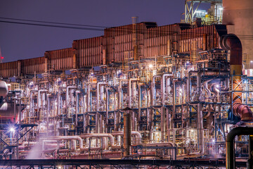 岡山県　倉敷市　水島工場夜景