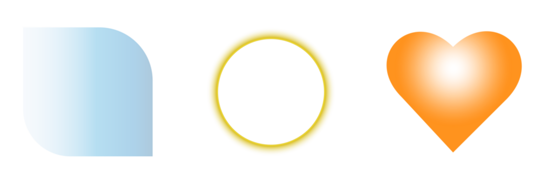 Colorful shapes on white isolated on transparent background - Powered by Adobe