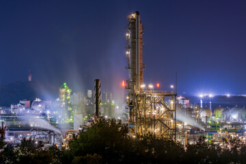 岡山県　倉敷市　水島工場夜景