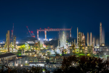 岡山県　倉敷市　水島工場夜景