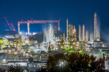 岡山県　倉敷市　水島工場夜景