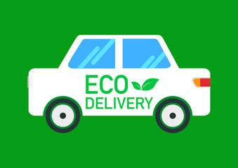 Eco Friendly Delivery Car Vector