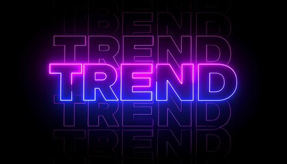 Obraz premium Glowing neon word 