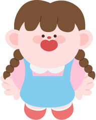 Cute Flat Style Children Character