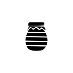 vector illustration of a vase on white