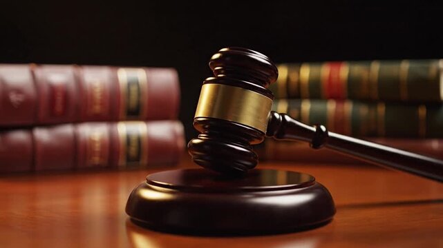 Gavel and Law Books Symbol of Justice, legal system concept