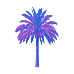 Obraz premium PNG Vibrant tropical palm tree illustration.