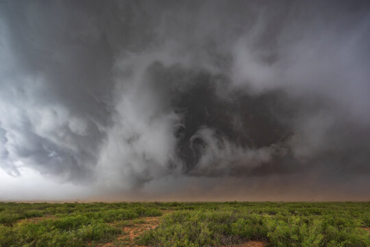 Wrapping RFD on the SE side of the Hook on a Tornado-Warned Supercell
