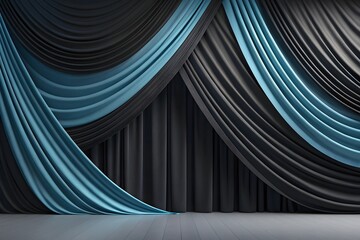 blue curtain background
