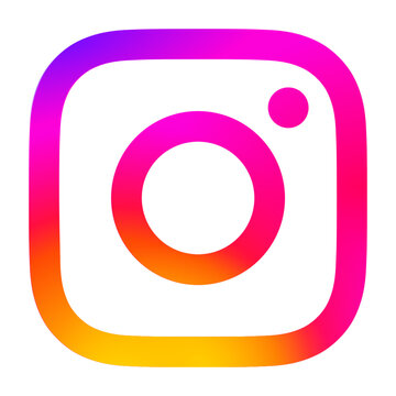 3D Instagram glyph logo icon transparent png