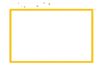 A rectangular illustration featuring a bright yellow border around a vast, empty white space