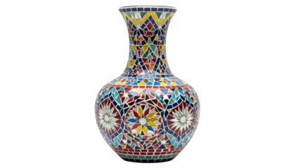 Colorful mosaic decorative vase