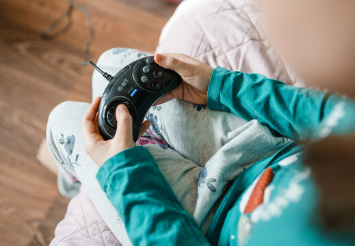 Retro Sega console and 16-bit video games.