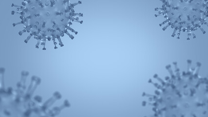 Virus cells spreading disease concept background
