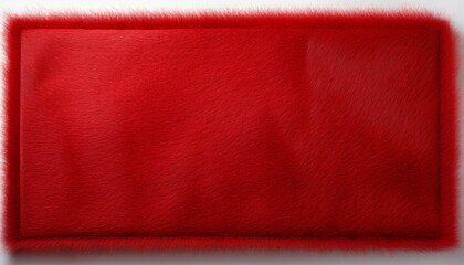 red felt texture background abstract rectangular shape with soft fuzzy edges isolated on transparent