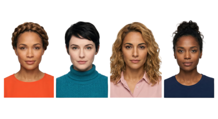 Diverse Women Portraits: Variety of Ethnicity, Hair, and Skin Tones