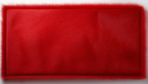 red felt texture background abstract rectangular shape with soft fuzzy edges isolated on transparent
