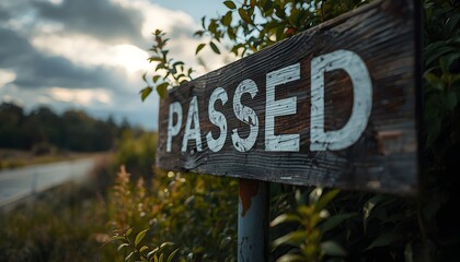 Fototapeta premium passed sign
