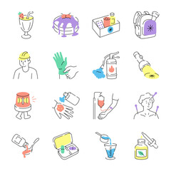 Pack of Healthcare and Wellness Illustrations 

