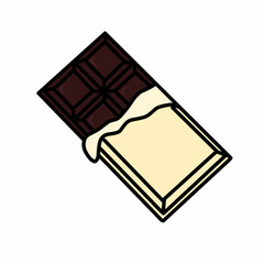 chocolate bar isolated on white background