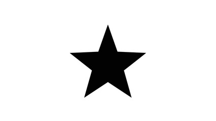 Obraz premium Black Star Icon Simple Design Element.