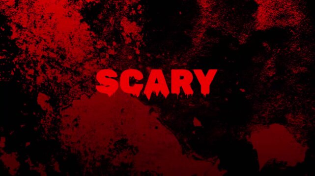 Scary night demon scary animation with black and red background. Motion graphics and 4K animated video clip.