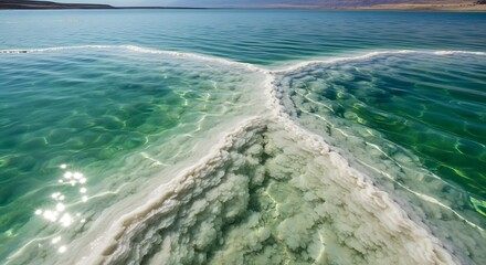 Dead Sea salt formation.