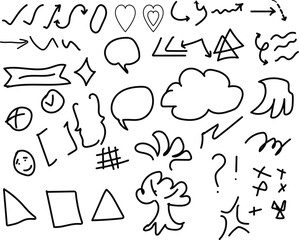 hand drawn doodle alphabet vector on background