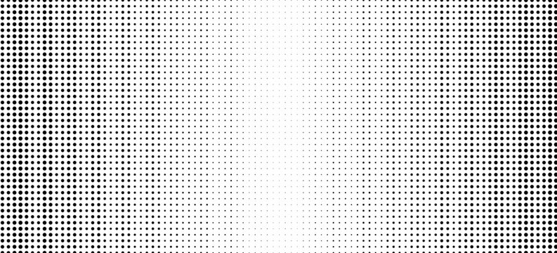 fun beautiful black and white shadow halftones retro pop art funky urban colorful comic book. Dotted halftone gradient texture. Vanishing polka dot background. Repeating dots gradation pattern backgro