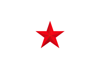 A vibrant, ruby-red star shape against an expansive black backdrop. Simple, elegant, and bold design