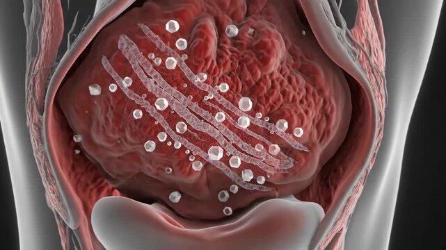 Professional 3D Animation: Pseudogout Calcium Pyrophosphate Crystal Formation in Joint
